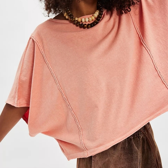 Free People We The Free Next Level Tee Papaya Punch - Picture 4 of 6